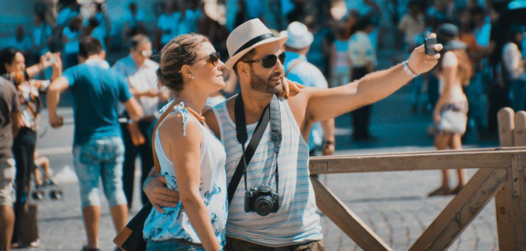 couple taking selfie